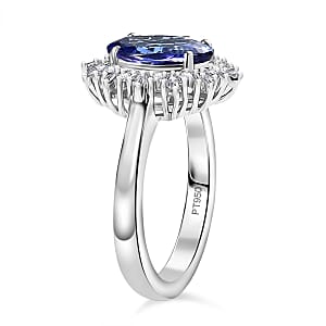 Rhapsody AAAA Tanzanite and E-F VS2 Diamond 3.30 ctw Ring in 950 Platinum (Size 6.0) 6.20 Grams (Del. in 10-12 Days)