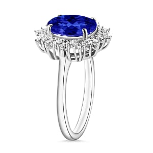 Rhapsody AAAA Tanzanite and E-F VS2 Diamond 3.30 ctw Ring in 950 Platinum (Size 7.5) 6.20 Grams (Del. in 10-12 Days)