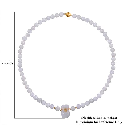 Natural Jade 315.00 ctw Carved and Beaded Necklace with Money Lucky Bag in 14K YG Over Sterling Silver 20 Inches