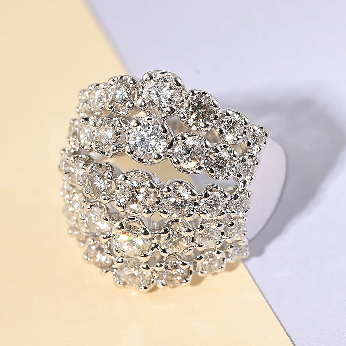 NY Closeout Diamond 2.50 ctw Ring in 14K White Gold (Size 7.5) image number 1