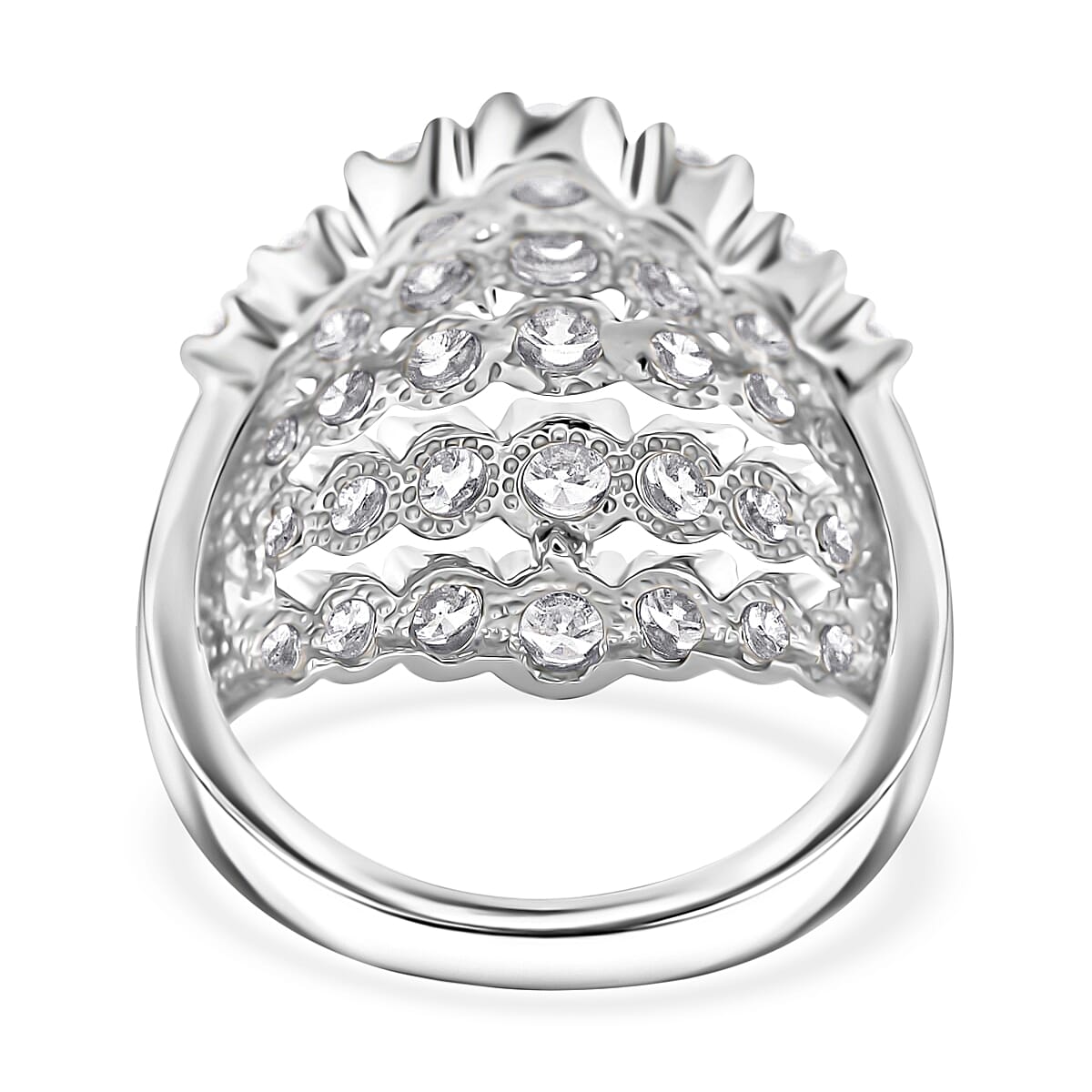 NY Closeout Diamond 2.50 ctw Ring in 14K White Gold (Size 7.5) image number 4