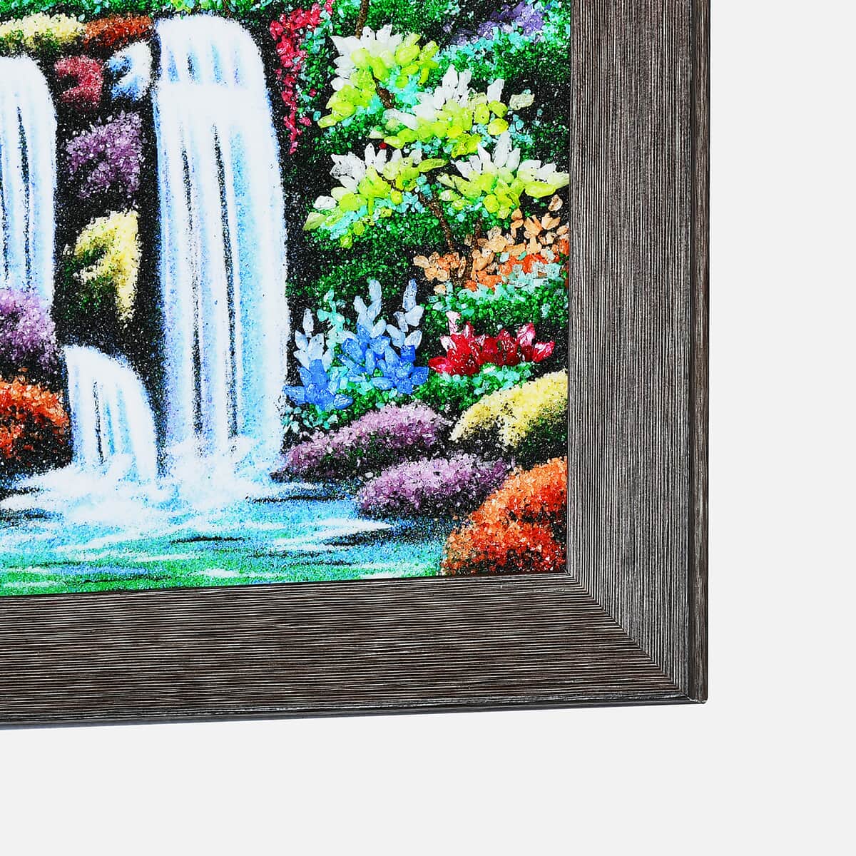 Multi Color Waterfall Gemstone Painting Photo Frame (12"x8") image number 2