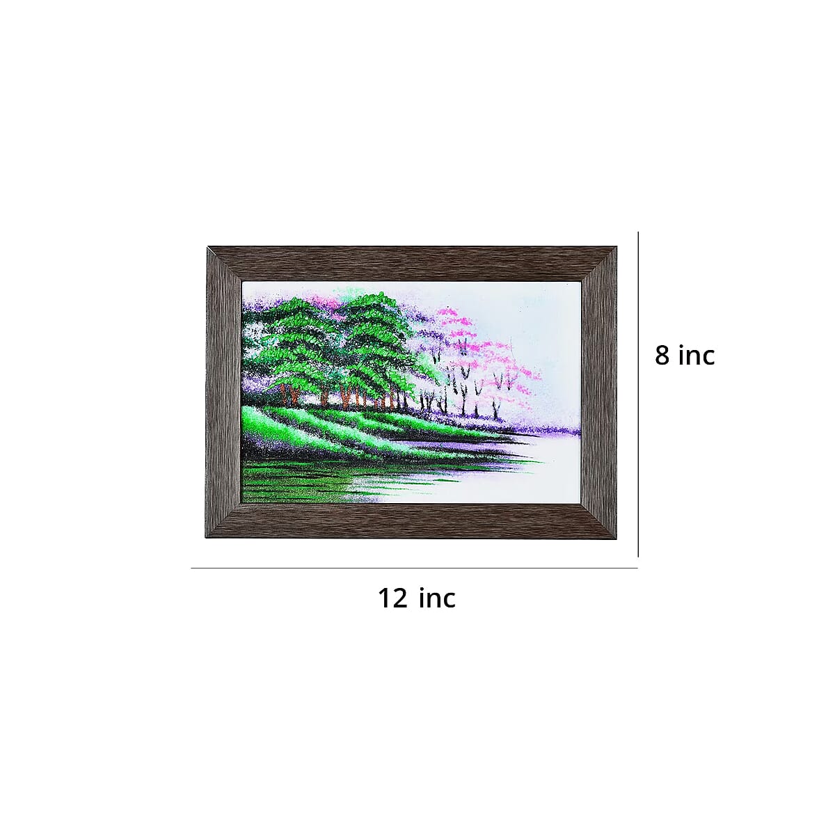Multi Color Lush Trees Gemstone Painting Photo Frame image number 6