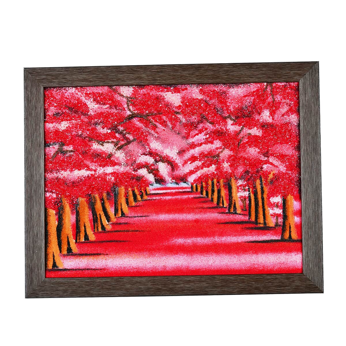 Red Flower Gemstone Wall Art Hand Painting image number 0