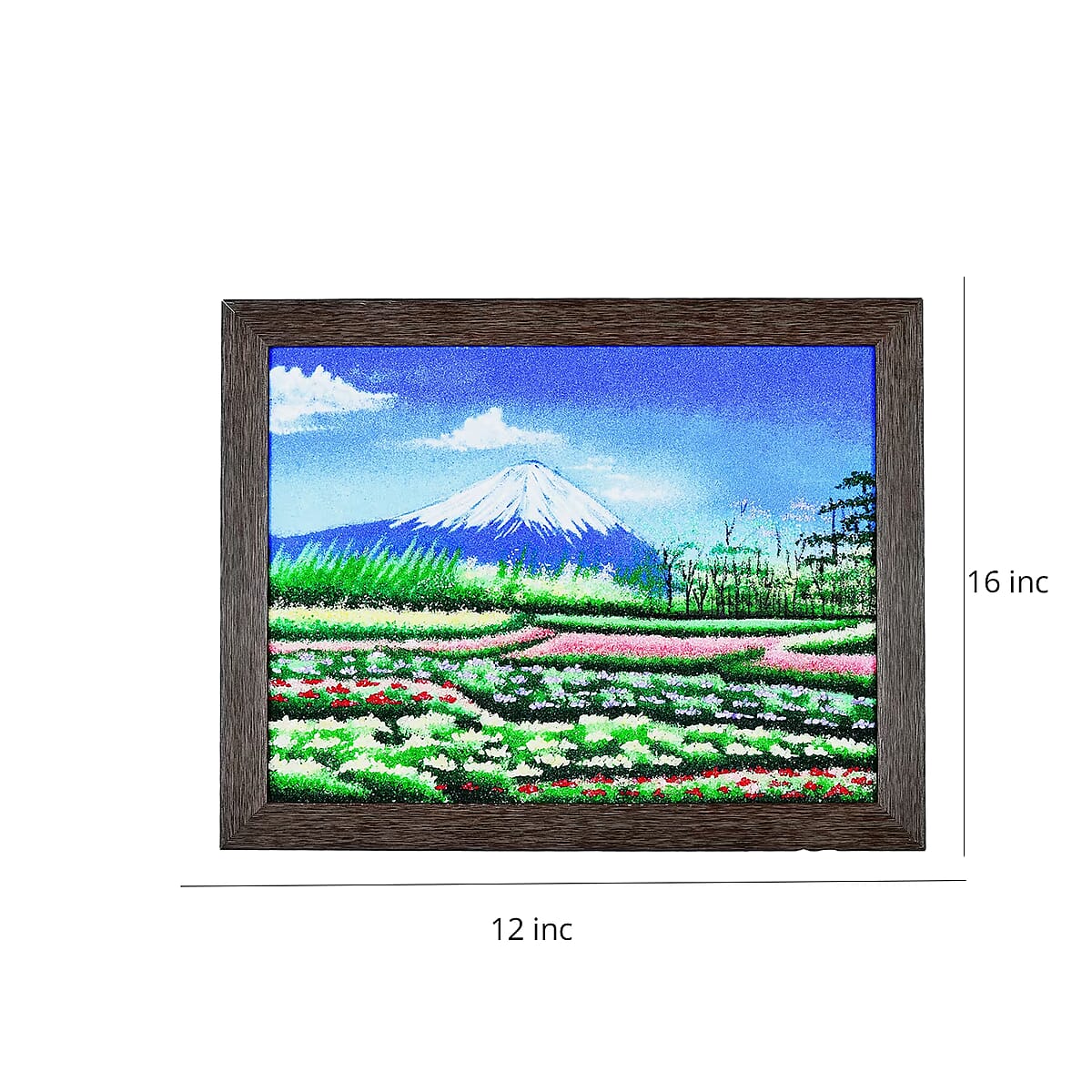 Multi Color Scenic Landscape Flowers Gemstone Wall Art Hand Painting image number 5