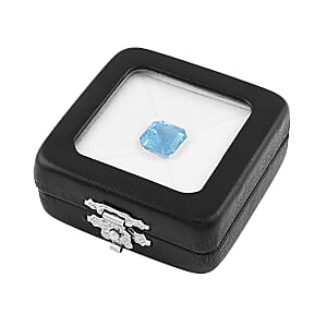 Certified & Appraised AAAA Asscher Cut Santa Maria Aquamarine (Sqr Free Size) 7.11 ctw