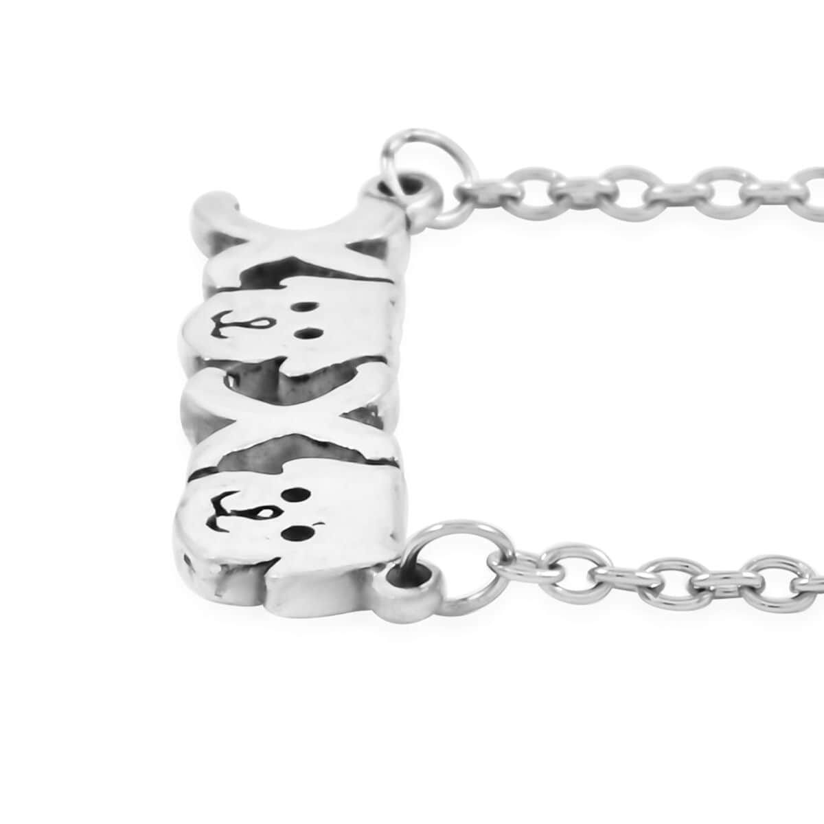 Dog Necklace in Silvertone 18 Inches image number 3