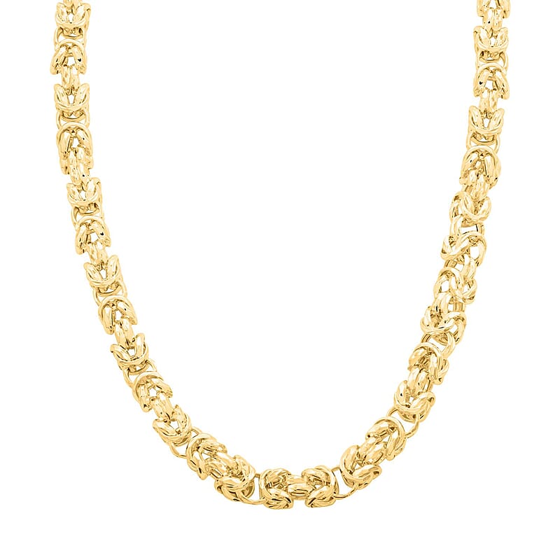 La Bella Italian 14K Yellow Gold Over Sterling Silver Necklace 22 Inches 81.72 Grams