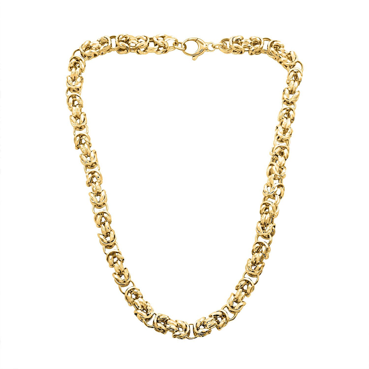 La Bella Italian 14K Yellow Gold Over Sterling Silver Necklace 22 Inches 81.72 Grams