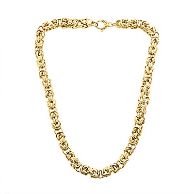 La Bella Italian 14K Yellow Gold Over Sterling Silver Necklace 22 Inches 81.72 Grams