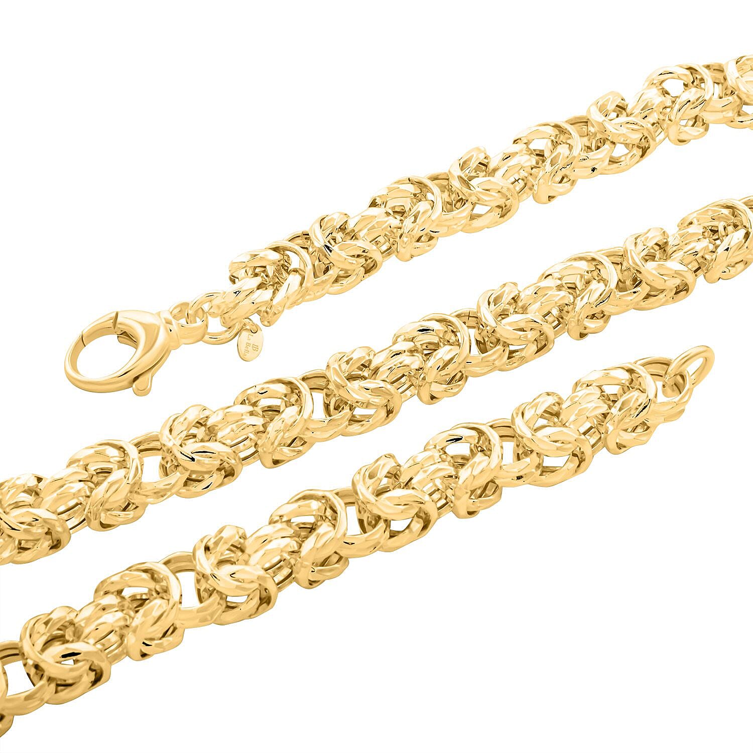 La Bella Italian 14K Yellow Gold Over Sterling Silver Necklace 22 Inches 81.72 Grams