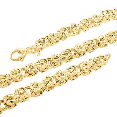 La Bella Italian 14K Yellow Gold Over Sterling Silver Necklace 22 Inches 81.72 Grams