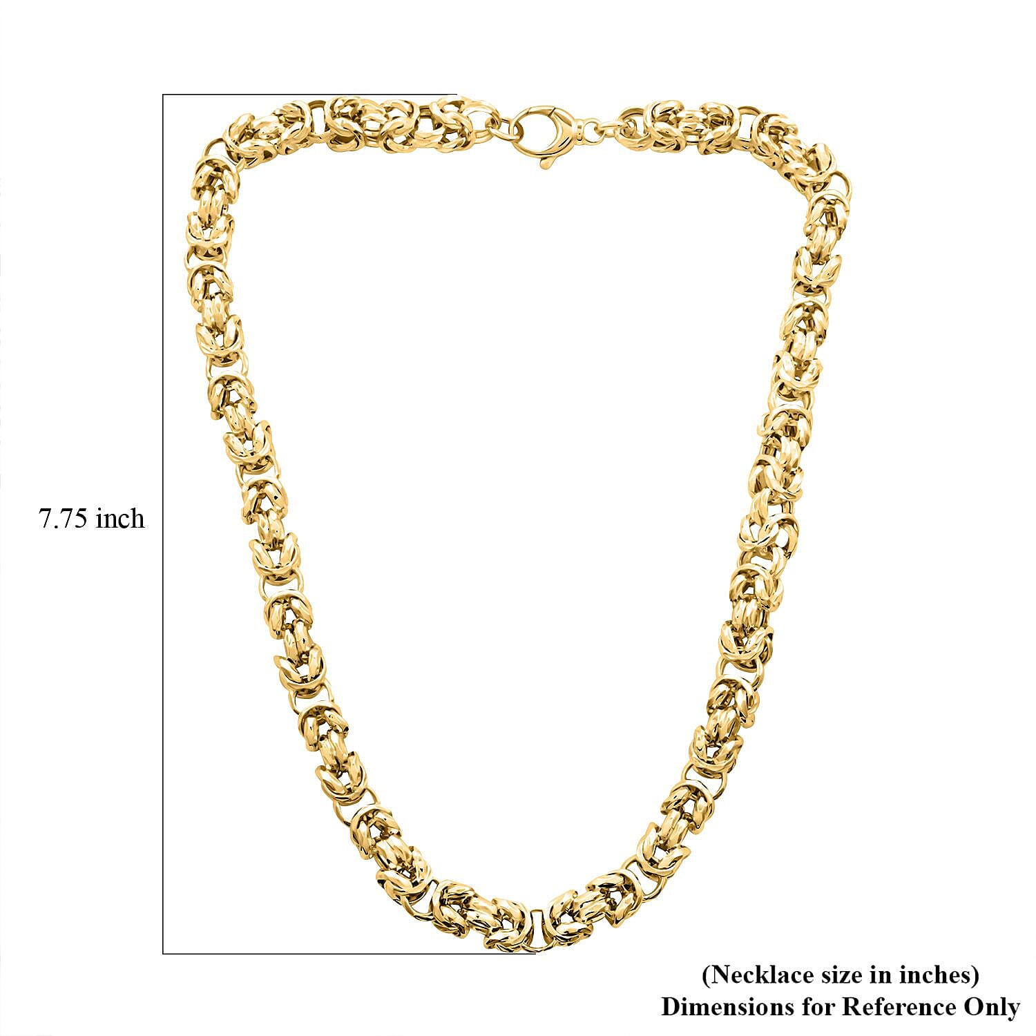 La Bella Italian 14K Yellow Gold Over Sterling Silver Necklace 22 Inches 81.72 Grams
