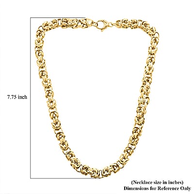 La Bella Italian 14K Yellow Gold Over Sterling Silver Necklace 22 Inches 81.72 Grams