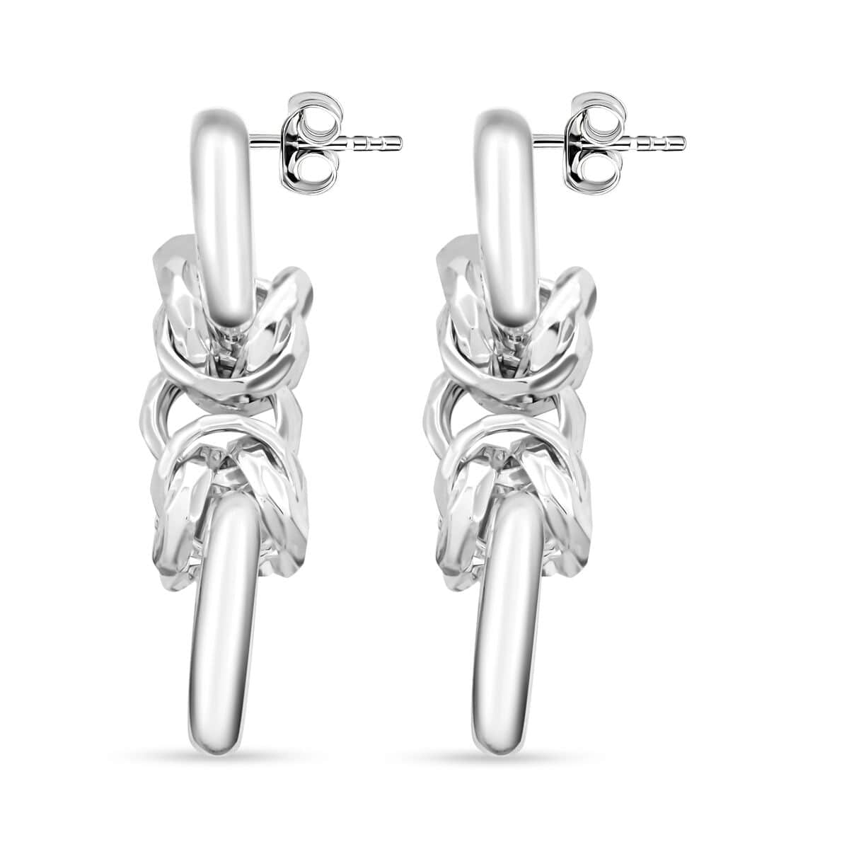 La Bella Italian Sterling Silver Earrings 16.2 Grams image number 3