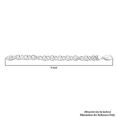 La Bella Italian Sterling Silver Bracelet (8.00 In) 18 Grams