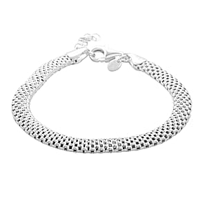 La Bella Italian Sterling Silver Bracelet (7.50 In) 6.40 Grams
