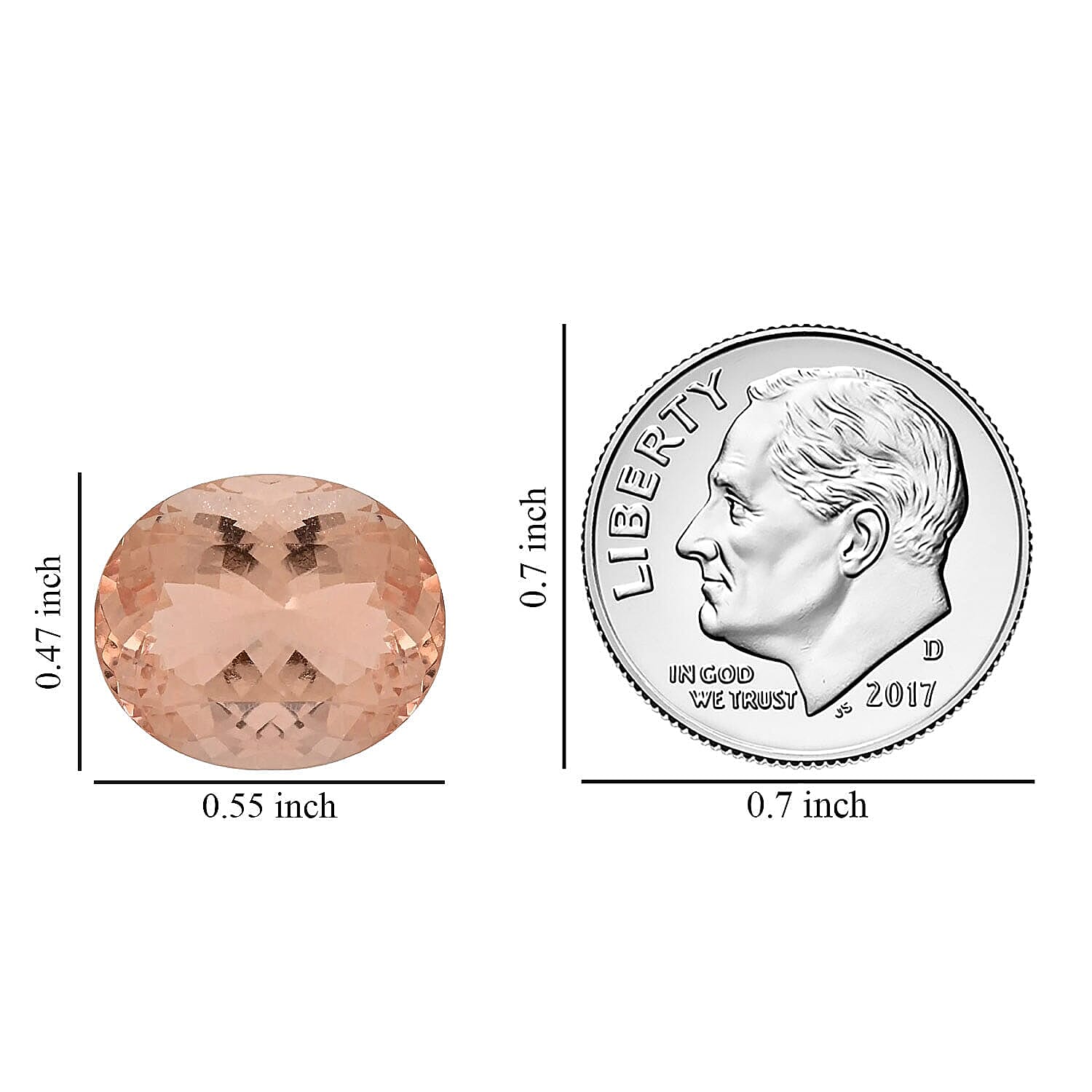 AAAA Marropino Morganite (Ovl 14x12 mm) 6.00 ctw