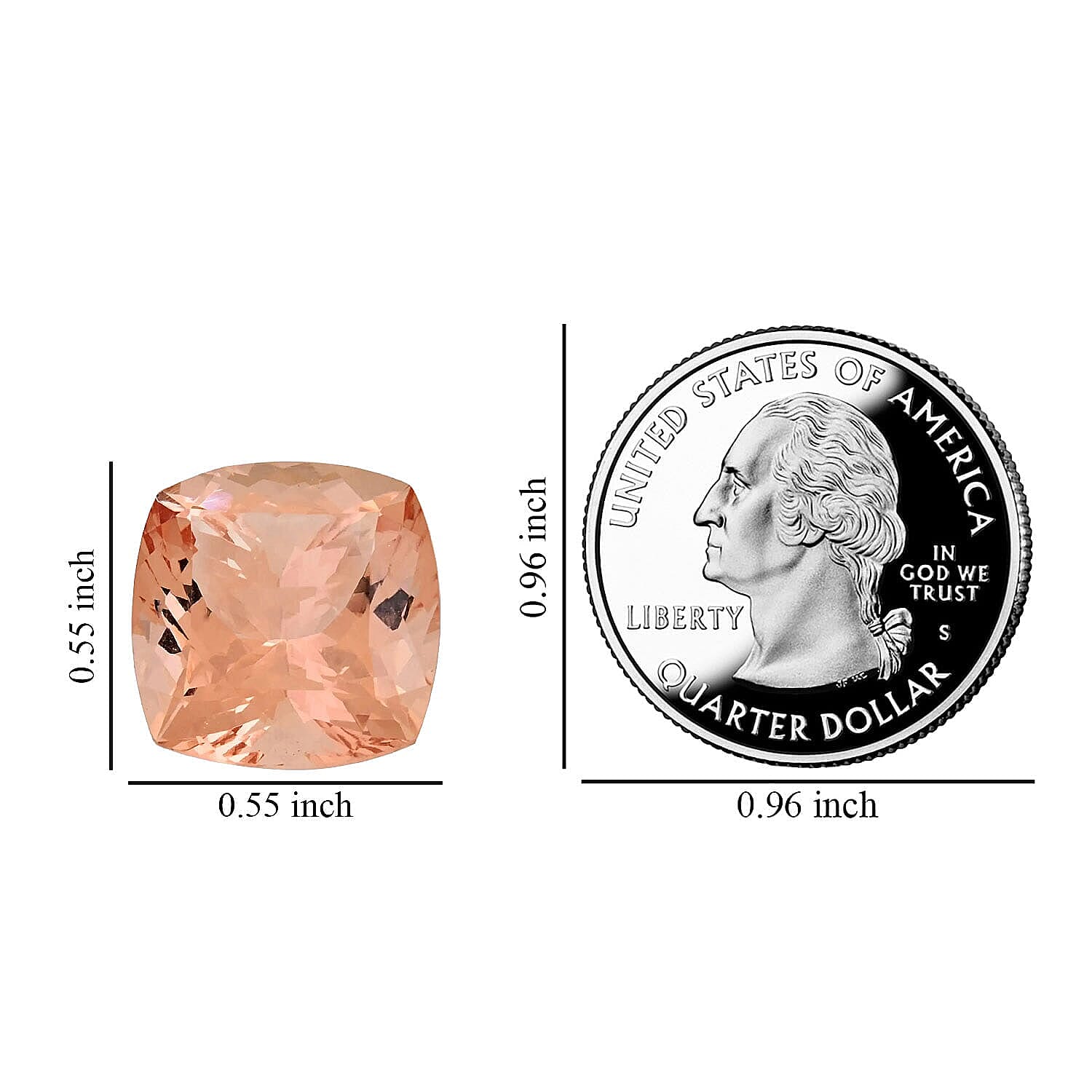 AAAA Marropino Morganite (Cush 14 mm) 10.00 ctw