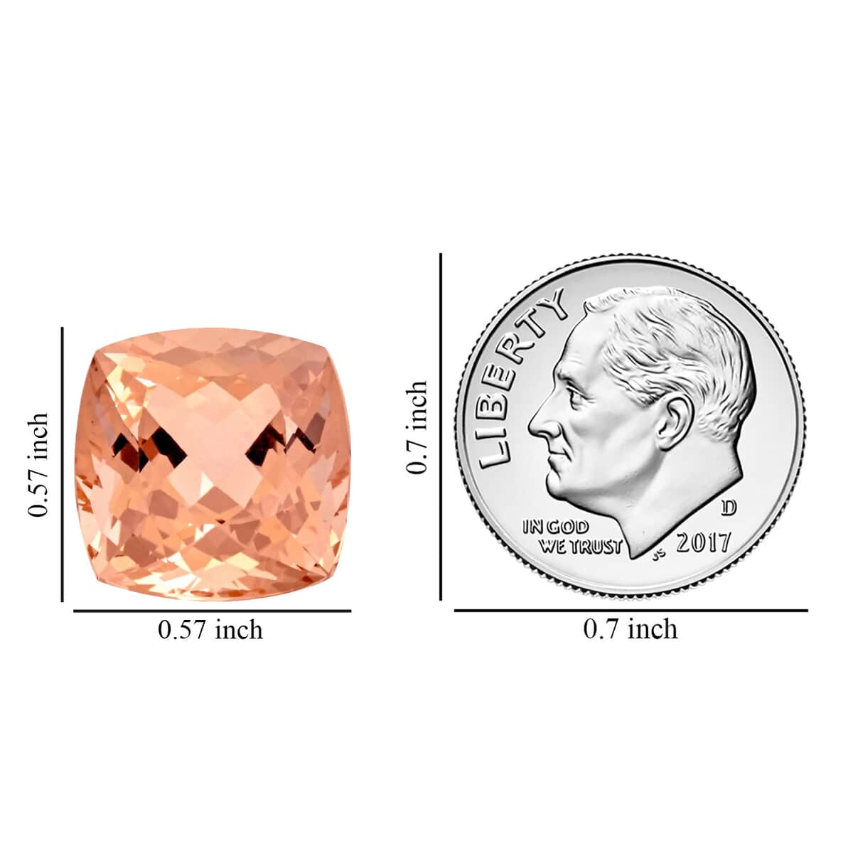 AAAA Marropino Morganite (Cush 14.5 mm) 13.00 ctw image number 3