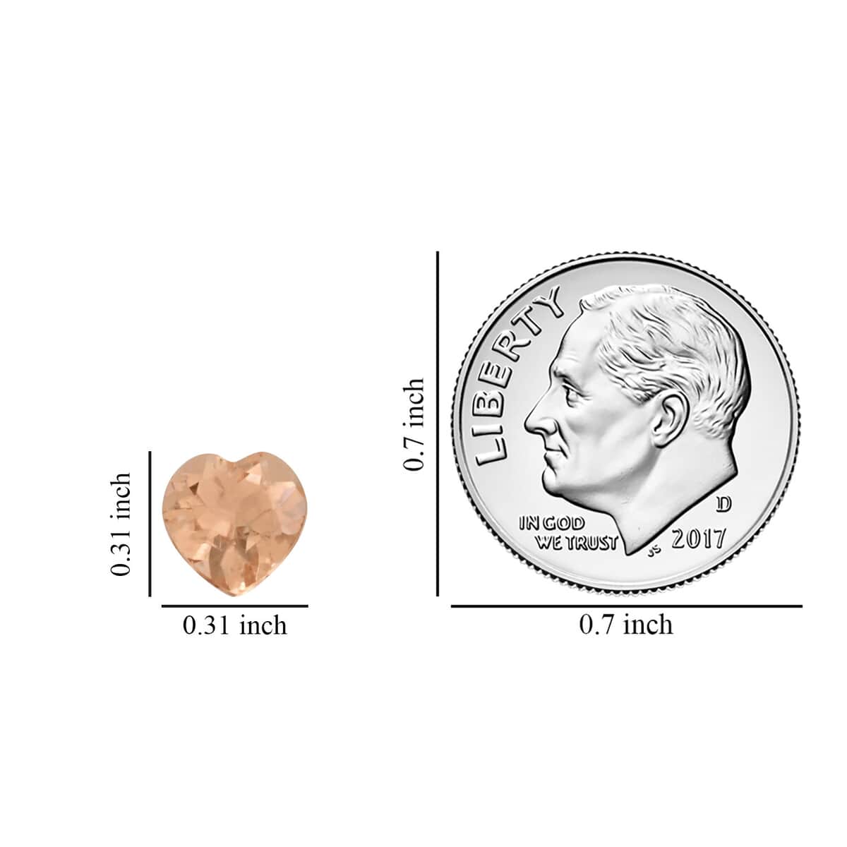 AAAA Marropino Morganite (Hrt 8 mm) 1.50 ctw image number 3