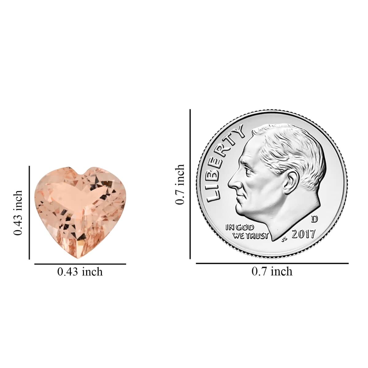 AAAA Marropino Morganite (Hrt 11 mm) 3.50 ctw image number 3