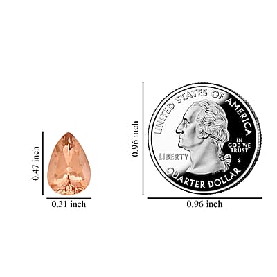 AAAA Marropino Morganite (Pear 12x8 mm) 2.00 ctw