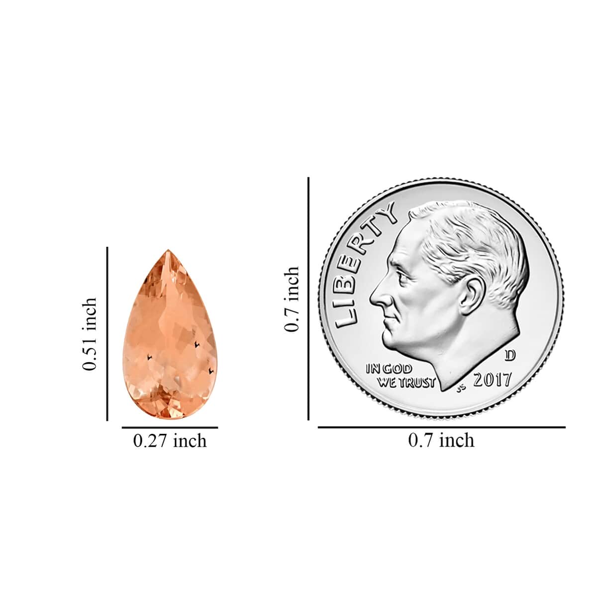 AAAA Marropino Morganite (Pear 13x7 mm) 2.00 ctw image number 3