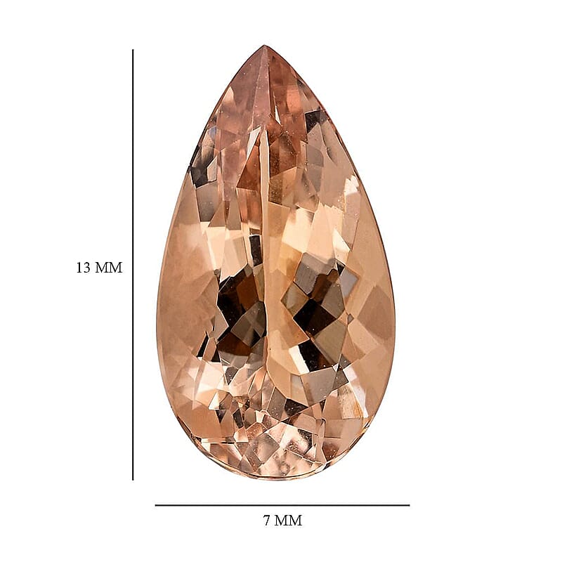 AAAA Marropino Morganite (Pear 13x7 mm) 2.00 ctw