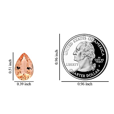 AAAA Marropino Morganite (Pear 13x10 mm) 4.80 ctw