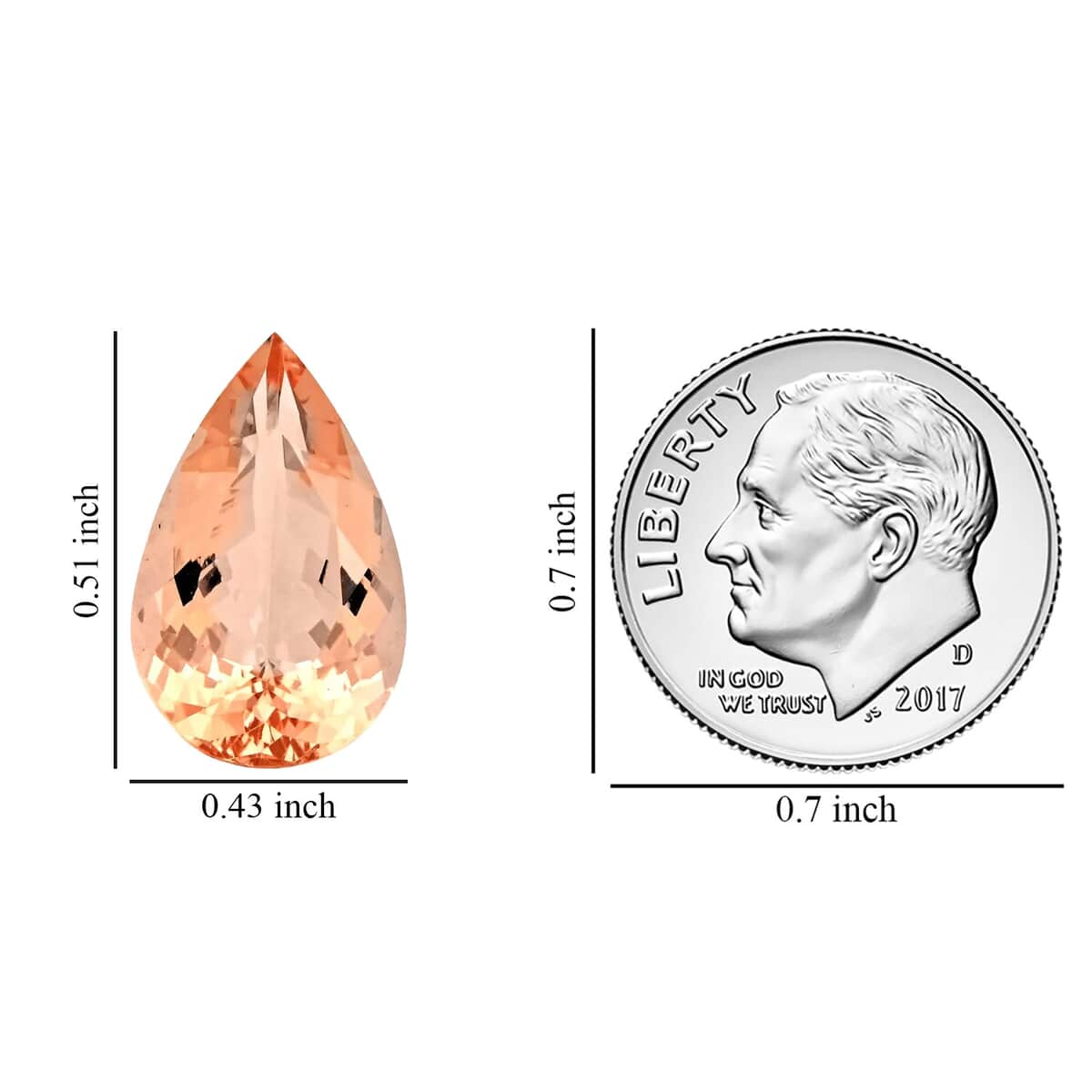 AAAA Marropino Morganite (Pear 18x11 mm) 6.00 ctw image number 3