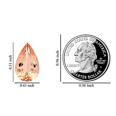 AAAA Marropino Morganite (Pear 18x11 mm) 6.00 ctw