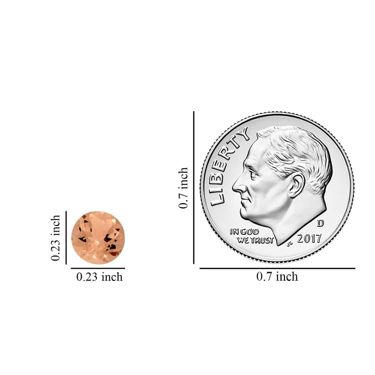 AAAA Marropino Morganite (Rnd 6 mm) 0.50 ctw image number 3