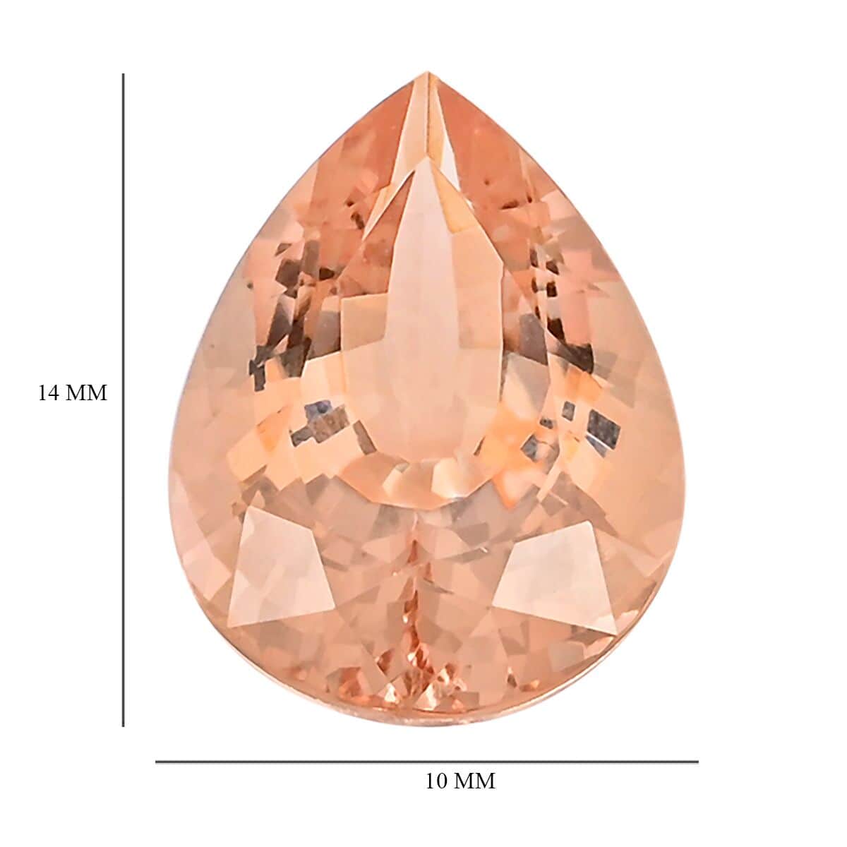 AAAA Marropino Morganite (Pear 14x10 mm) 5.00 ctw image number 3