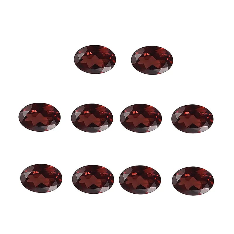 Premium Mozambique Garnet Set of 10 (Ovl 6x4 mm) 4.95 ctw Loose Gemstone