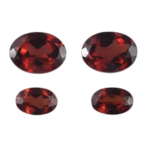 AA Mozambique Garnet Set of 4 (Ovl Mix Size) 3.32 ctw