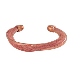 Sparkly Pink Austrian Crystal Infinity Cuff Bracelet (7.00 In) in Rosetone