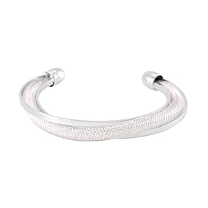 Doorbuster Sparkly Aurora Borealis Austrian Crystal Infinity Cuff Bracelet (7.00 In) in Silvertone
