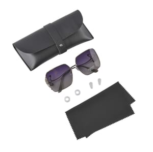Butterfly Design UV400 Polarized Sunglass with Storage Bag- Purple and Brown