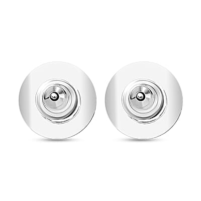Premium Jenipapo Andalusite and White Zircon 0.85 ctw Halo Earrings in Rhodium Over Sterling Silver