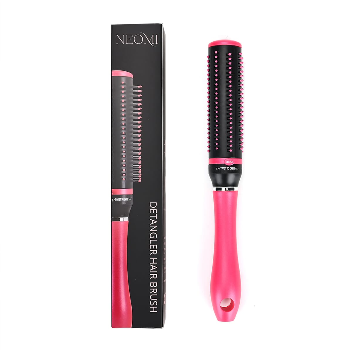 Neomi Pink Portable Storage Comb Hair Brush with Retractable Bristle Technology (9.44x1.2-2) image number 0