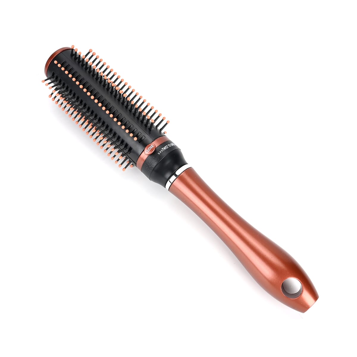 Neomi Brown Portable Storage Comb Hair Brush with Retractable Bristle Technology image number 2