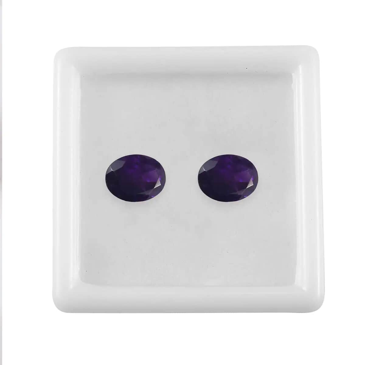 Premium African Amethyst Set of 2 (Ovl 9x7 mm) 2.88 ctw Loose gemstone image number 5