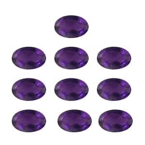 Premium African Amethyst Set of 10 (Ovl 6x4 mm) 3.48 ctw