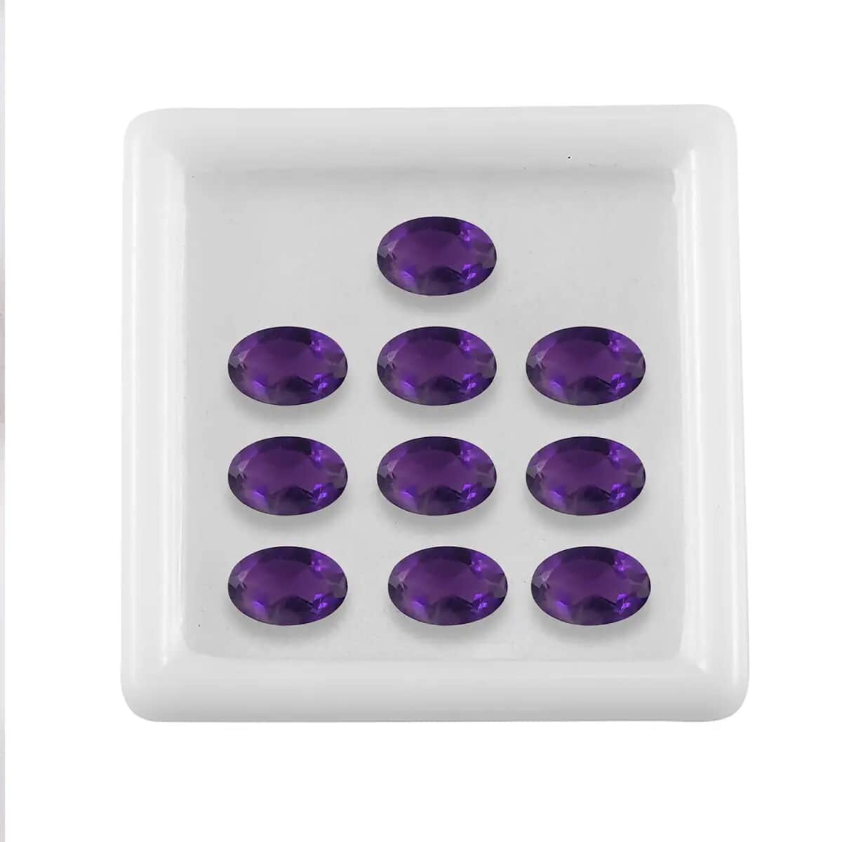 Premium African Amethyst Set of 10 (Ovl 6x4 mm) 3.48 ctw image number 5