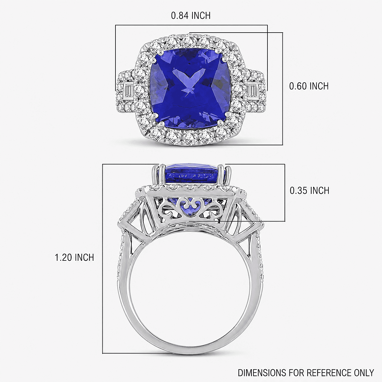 Certified & Appraised Rhapsody AAAA Tanzanite and E-F VS Diamond 7.75 ctw Ring in 950 Platinum (Size 10.0) 9.24 Grams