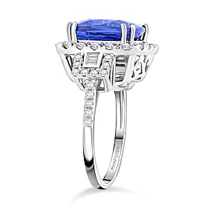 Certified & Appraised Rhapsody AAAA Tanzanite and E-F VS Diamond 7.75 ctw Ring in 950 Platinum (Size 8.0) 9.24 Grams