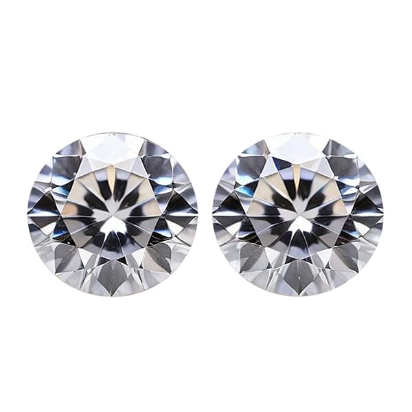 Moissanite Set of 2 (Rnd 4 mm) 0.47 ctw Loose Gemstone