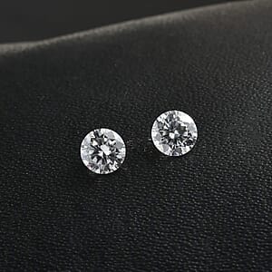 Moissanite Set of 2 (Rnd 4 mm) 0.47 ctw Loose Gemstone
