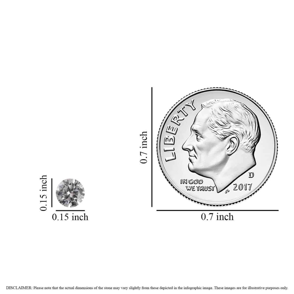 Moissanite Set of 2 (Rnd 4 mm) 0.47 ctw image number 3